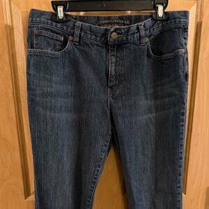 Lauren Jeans Co Ralph Lauren Women Size 12 Dk Wash Straight Leg Denim, Good Cond